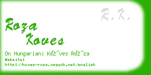 roza koves business card